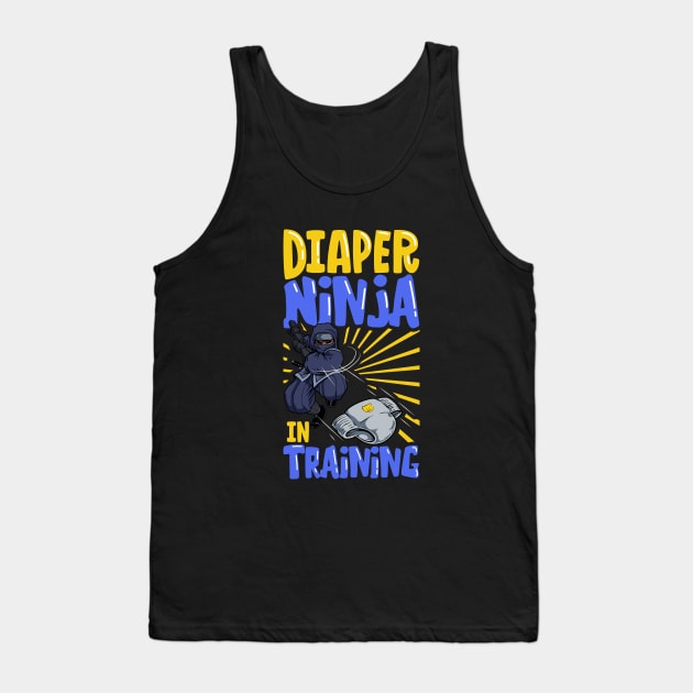 Diaper Ninja - diaper changer Tank Top by Modern Medieval Design